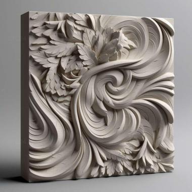 Patterns and decorations stl gray 4 3d model